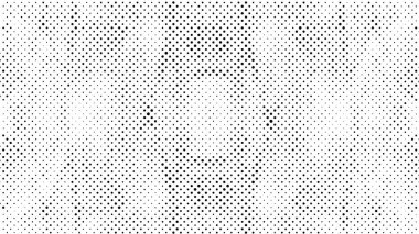 Arka plan siyah ve beyaz noktalı.