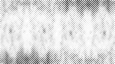 Grunge yarım ton siyah-beyaz noktalar dokusu. Benekli vektör soyut dokusu