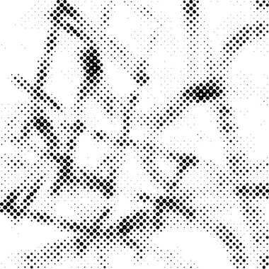 siyah ve beyaz tek renkli grunge arka plan. Noktalı soyut doku, vektör illüstrasyonu