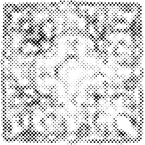 Halftone Black White Background Monochrome Texture Dots — Stock Vector