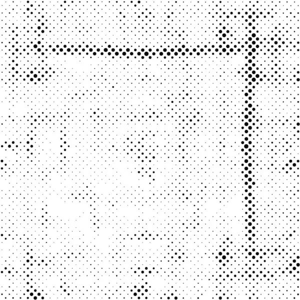 Fond Grunge Monochrome Noir Blanc Texture Abstraite Avec Motif Points — Image vectorielle