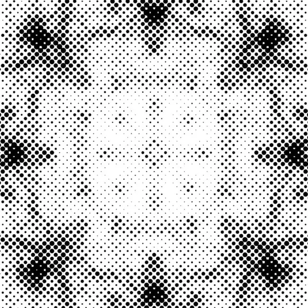 Чорно Білий Монохромний Гранжевий Фон Абстрактна Текстура Візерунком Крапок — стоковий вектор