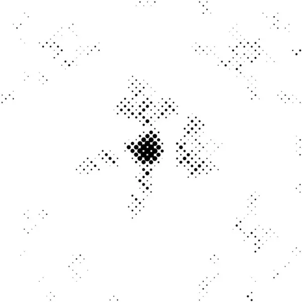 Czarne Białe Monochromatyczne Tło Abstrakcyjna Faktura Wzorem Kropki Grunge Pół — Wektor stockowy