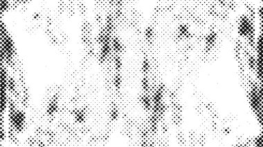 Soyut noktalı grunge arkaplanı, vektör illüstrasyonu. Yaratıcı yarım ton arkaplan