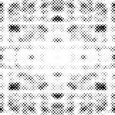 Yarı ton siyah beyaz arka plan. Monokrom desen baskısı. Vektör illüstrasyonu