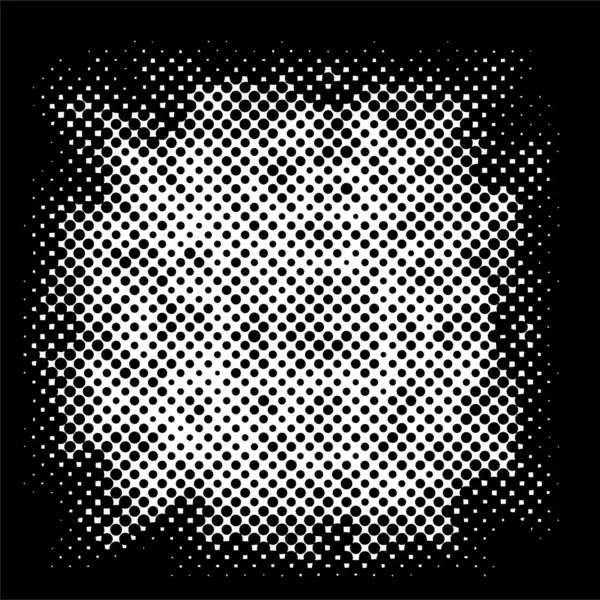 Halftone Black White Background Monochrome Texture Dots — Stock Vector