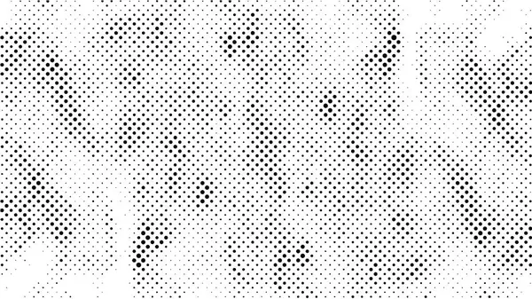 Grunge Medio Tono Negro Blanco Puntos Textura Fondo Textura Abstracta — Archivo Imágenes Vectoriales