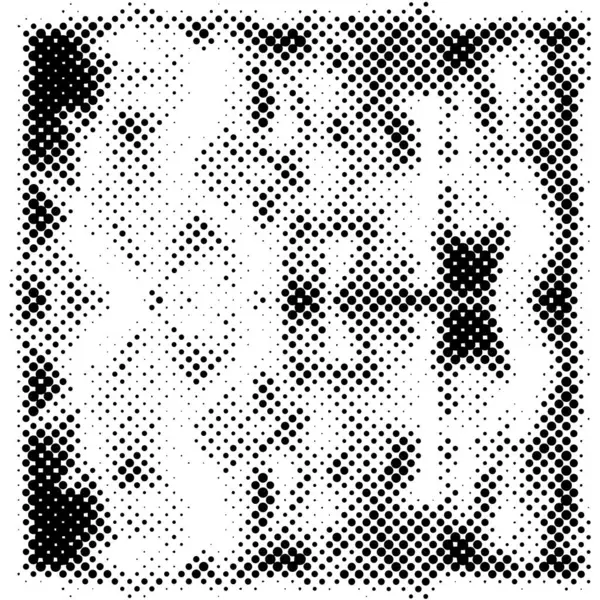 黒と白のモノクロの背景 ドットパターンによる抽象的なテクスチャ — ストックベクタ