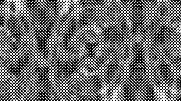 モザイク ハロフトーン 黒と白の背景 — ストックベクタ