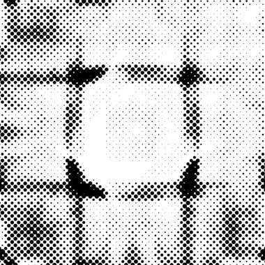 Siyah ve beyaz noktalı grunge arkaplanının vektör çizimi   