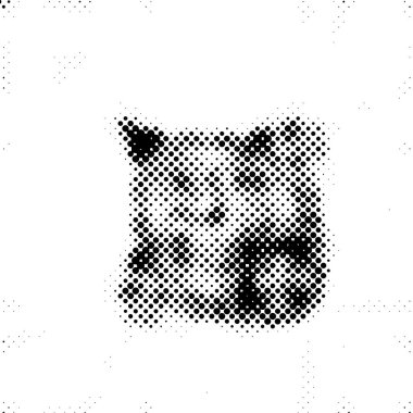 Siyah ve beyaz noktalı grunge arkaplanının vektör çizimi   