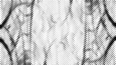 Siyah ve beyaz noktalı grunge arkaplanının vektör çizimi   