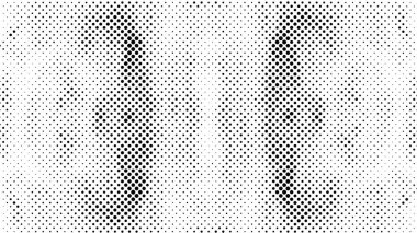 Yarı ton siyah beyaz grunge arka plan. Beyaz arka plana dağılmış noktaların dokusu. Kartvizitlerde, rozetlerde, etiketlerde klasik sanat tarzında soyut desenler var. Vektör tek renkli elementler