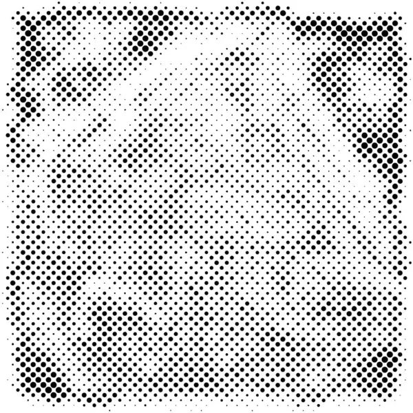 Чорно Білий Монохромний Фон Абстрактна Текстура Точковим Візерунком Гранжевий Півтоновий — стоковий вектор