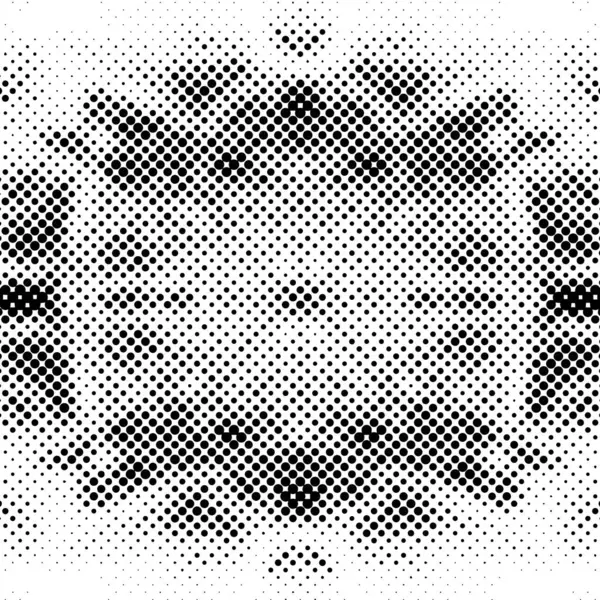 Abstrakter Halbtoniger Schwarz Weißer Monochromer Hintergrund Mit Chaotischem Muster Vektorillustration — Stockvektor