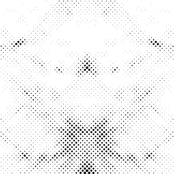 Abstract Halftone Black White Monochrome Background Chaotic Pattern Vector Illustration — Stock Vector