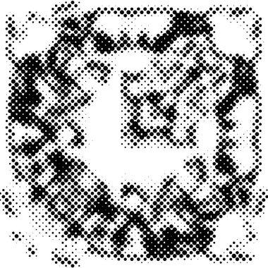 Yarı ton siyah beyaz grunge arka plan. Beyaz arka plana dağılmış noktaların dokusu. Kartvizitlerde, rozetlerde, etiketlerde klasik sanat tarzında soyut desenler var. Vektör tek renkli elementler