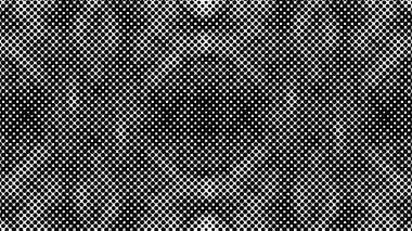 Yarı ton siyah beyaz grunge arka plan. Beyaz arka plana dağılmış noktaların dokusu. Kartvizitlerde, rozetlerde, etiketlerde klasik sanat tarzında soyut desenler var. Vektör tek renkli elementler