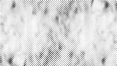 Yarı ton siyah beyaz grunge arka plan. Beyaz arka plana dağılmış noktaların dokusu. Kartvizitlerde, rozetlerde, etiketlerde klasik sanat tarzında soyut desenler var. Vektör tek renkli elementler