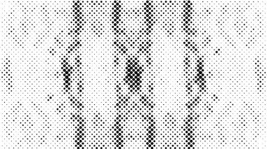 Yarı ton siyah beyaz grunge arka plan. Beyaz arka plana dağılmış noktaların dokusu. Kartvizitlerde, rozetlerde, etiketlerde klasik sanat tarzında soyut desenler var. Vektör tek renkli elementler