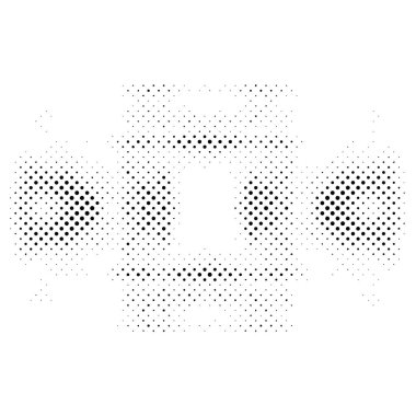 Grunge yarım ton siyah-beyaz noktalar dokusu. Benekli vektör soyut dokusu