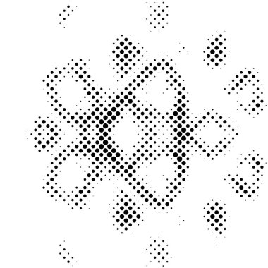 Yarı ton siyah, beyaz, gri daireler. Soyut mürekkep lekeleri vektör deseni