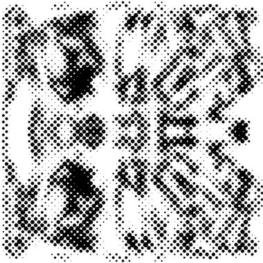 Grunge yarım ton siyah-beyaz noktalar dokusu. Benekli Soyut Doku