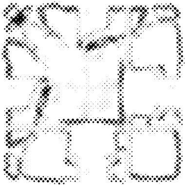 Yarım Tonlu Noktalar Düzeni. Yarım ton noktalı Grunge dokusu. Hafif Sıkıntılı Arkaplan Yarım Tonlama Efektleri. vektör illüstrasyonu