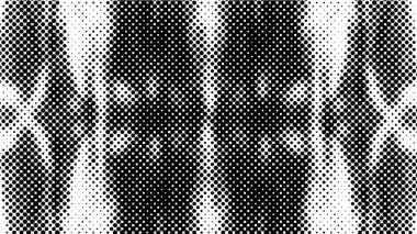 Abstract black and white vector background. Monochrome vintage surface with dirty pattern in cracks, spots, dots. 