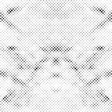 Soyut siyah-beyaz vektör arkaplanı. Noktalar halinde kirli desenli tek renkli vintage yüzey.