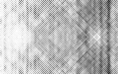 Soyut siyah-beyaz vektör arkaplanı. Noktalar halinde kirli desenli tek renkli vintage yüzey.