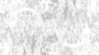 Soyut yarım ton siyah beyaz. Kaotik bir şablonun tek renkli arka planı. Kartvizitlere, posterlere, etiketlere baskı yapmak için harika bir doku.