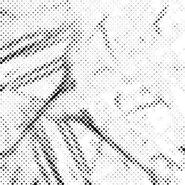 Grunge yarım ton vektör arkaplan. Yarı ton vektör dokusunu belirler. Arkaplanda yarım tonlu notalar var. Siyah ve beyaz desen dokusu. 