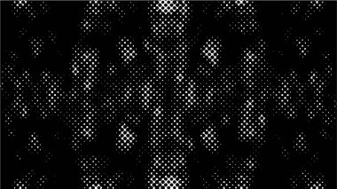 Yarı ton siyah beyaz grunge arka plan. Beyaz arka plana dağılmış noktaların dokusu. Kartvizitlerde, rozetlerde, etiketlerde klasik sanat tarzında soyut desenler var. Vektör tek renkli elementler