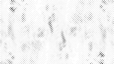 Yarı ton siyah beyaz grunge arka plan. Beyaz arka plana dağılmış noktaların dokusu. Kartvizitlerde, rozetlerde, etiketlerde klasik sanat tarzında soyut desenler var. Vektör tek renkli elementler