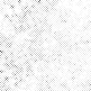 Yarı ton siyah beyaz grunge arka plan. Beyaz arka plana dağılmış noktaların dokusu. Kartvizitlerde, rozetlerde, etiketlerde klasik sanat tarzında soyut desenler var. Vektör tek renkli elementler