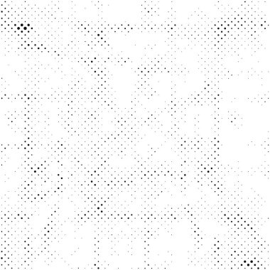 Noktalı siyah beyaz arkaplan, noktalı grunge dokusu, vektör illüstrasyon tasarımı