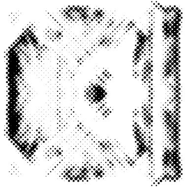 Grunge yarım ton siyah-beyaz noktalar dokusu. Benekli vektör soyut dokusu