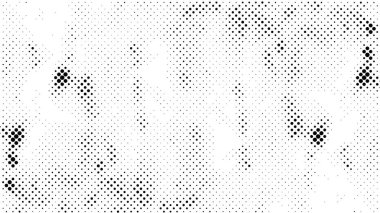 Grunge yarım ton siyah-beyaz noktalar dokusu. Benekli vektör soyut dokusu