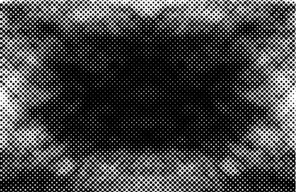 Zwart Wit Halftoon Patroon Inkt Print Noodsituatie Achtergrond Dots Grunge — Stockvector
