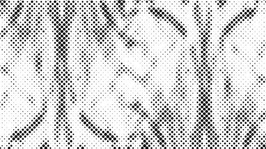 Yarı ton siyah beyaz grunge arka plan. Beyaz arka plana dağılmış noktaların dokusu. Kartvizitlerde, rozetlerde, etiketlerde klasik sanat tarzında soyut desenler var. Vektör tek renkli elementler