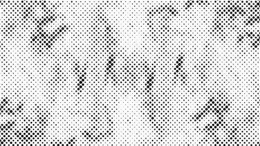 Arka plan siyah ve beyaz noktalı.