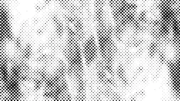 Manchado Preto Branco Grunge Linha Fundo Abstrato Meio Tom Ilustração — Vetor de Stock