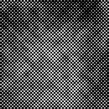 Siyah ve beyaz grunge vektör çizgisi arkaplanı görüldü. Soyut yarım ton illüstrasyon arka planı. Grunge ızgara polka nokta arkaplan deseni