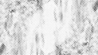 Grunge yarım ton vektör arkaplan. Yarı ton vektör dokusunu belirler. Gradyan yarım ton, pop sanatında arka planda yer alır. Siyah ve beyaz desenli. Mürekkep Yazdırma Sıkıntısı Arkaplanı 