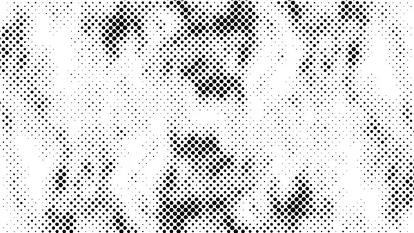 Medio Tono Negro Blanco Puntos Textura Fondo Textura Abstracta Manchada — Archivo Imágenes Vectoriales