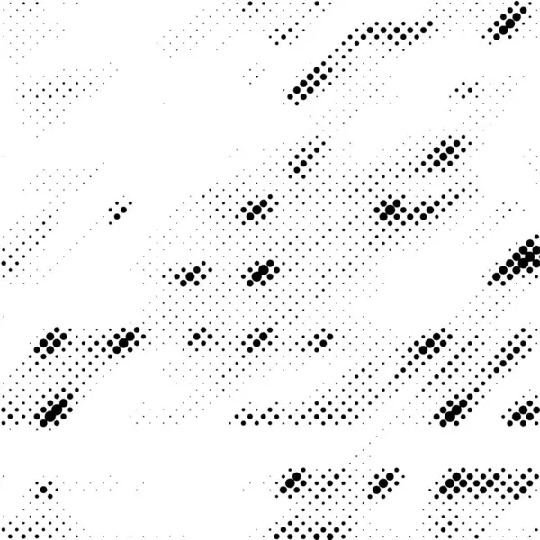 インク印刷の苦境の背景 ハーフトーンドットグラウンジテクスチャ 抽象的な黒と白のグラウンジパターン ベクトルイラスト — ストックベクタ