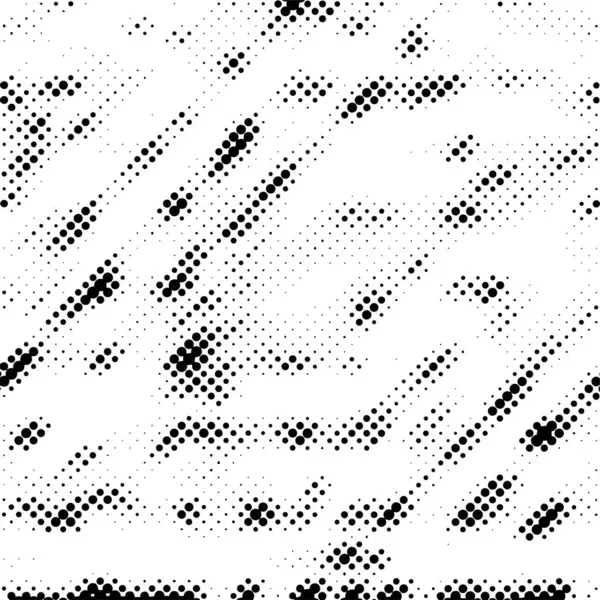 インク印刷の苦境の背景 ハーフトーンドットグラウンジテクスチャ 抽象的な黒と白のグラウンジパターン ベクトルイラスト — ストックベクタ