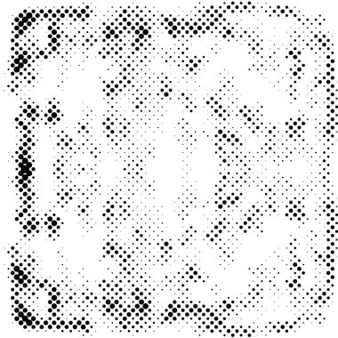 Grunge yarım ton vektör arkaplan. Yarı ton vektör dokusunu belirler. Gradyan yarım ton, pop sanatında arka planda yer alır. Siyah ve beyaz desenli. Mürekkep Yazdırma Sıkıntısı Arkaplanı 