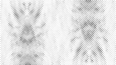 Beyaz arkaplanda siyah noktalar mozaiği, vektör illüstrasyonu